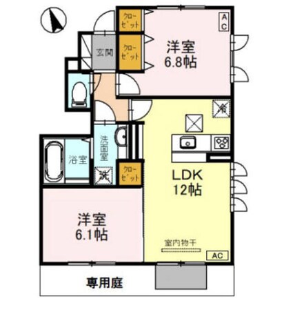 住吉駅 徒歩12分 1階の物件間取画像